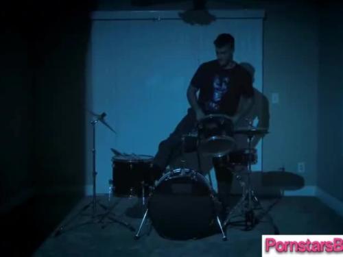 Sucking penis in cum drum